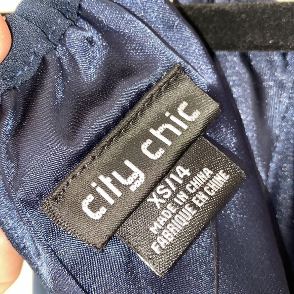City‎ Chic dress maxi devotion xs size 14 navy blue sleeveless - Picture 4 of 8